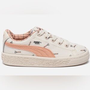 Puma X Tiny Cottons Basket Canvas Sneakers Scissors Kids Size 6C